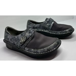 Alegria Slip-On Silver Pewter Moonshadow DEN-735W Shoes Size EU 39 US 8